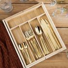 Homla, Bambou, wkład do szuflady regulowany na sztućce, 37-31 cm