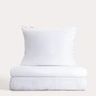 Homla, Bamsa, pościel, gładka z satyny bambusowej biała, 200-220 cm