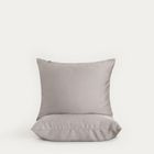 Homla, Bamsa, zestaw dwóch poszewek, z satyny bambusowej, szare, 50-60 cm