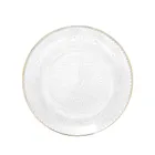 Homla, Barrel, talerzyk szklany, wzorzysty ze złotym rantem, 15 cm