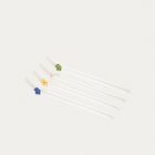 Homla, Blanca, zestaw słomek, z kolorowymi kwiatkami, 4 szt.