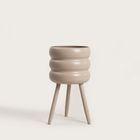 Homla, Buuble, kwietnik na nóżkach, beżowy, 16-28,5 cm