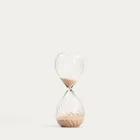 Homla, Calipso, klepsydra, ryflowana z beżowym piaskiem, 8-8-20 cm