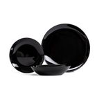 Homla, Capri, zestaw obiadowy, czarny, 18 elementów