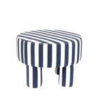 Homla, Chiaro, pufa, niebiesko-biały, 50-50-37 cm