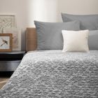 Homla, Claro, narzuta, żakardowa w kwiatowy wzór szara, 200-220 cm