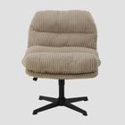 Homla, Cordivo, fotel, sztruksowy obrotowy, beżowy, 66-71-83 cm