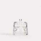 Homla, Creston, cukiernica, szklana z motywem ptaków, 0,26l