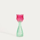 Homla, Daly, świecznik, szklany kwiatek, 23-6,4 cm