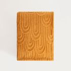 Homla, Darin, koc, miękki musztardowy ze strukturalnym wzorem, 150-200 cm