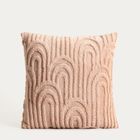 Homla, Darin, poszewka, miękka beżowa ze strukturalnym wzorem, 45-45 cm
