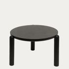 Homla, Delicia, stolik kawowy, drewniany dębowy, czarny, 60-60-40 cm