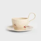 Homla, Isernia, filiżanka ze spodkiem, w wisienki, 0,2l