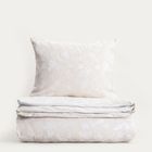 Homla, Jakad, pościel, bawełniana żakardowa beżowa, 160-200 cm