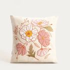 Homla, Kabir, poszewka, z dodatkiem lnu w strukturalne kwiaty, 45-45 cm