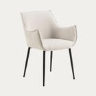 Homla, Lunar, krzesło, w tkaninie beżowe, 56-56-82,5 cm