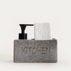 Homla, Lutra, dozownik, kwadratowy szary, 16-14,5 cm