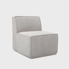 Homla, Lykke, fotel modułowy, jasnoszary sztruksowy, 73-88-73 cm