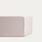 Homla, Maisy, prześcieradło, z pranej mikrofibry, beżowe, 180-200 cm