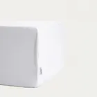 Homla, Maisy, prześcieradło, z pranej mikrofibry, białe, 180-200 cm