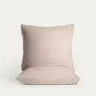 Homla, Maisy, zestaw dwóch poszewek, z mikrofibry beżowych, 40-40 cm, 2 szt.