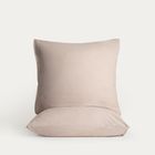 Homla, Maisy, zestaw dwóch poszewek, z mikrofibry beżowych, 50-60 cm, 2 szt.