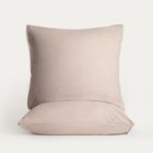 Homla, Maisy, zestaw dwóch poszewek, z mikrofibry beżowych, 70-80 cm, 2 szt.