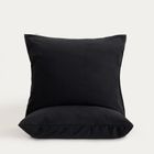 Homla, Maisy, zestaw dwóch poszewek, z mikrofibry czarnych, 70-80 cm, 2 szt.