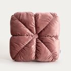 Homla, Martina, poduszka, różowa z ozdobnym przeszyciem, 45-45 cm