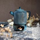 Homla, Mirande, dzbanek, z podgrzewaczem granatowy, 0,95 l