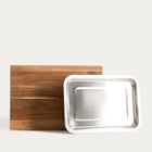 Homla, Mooka, deska do krojenia z metalowym pojemnikiem, 35-25 cm