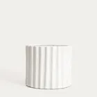 Homla, Novo, osłonka na doniczkę, ryflowana, 15-15-13 cm