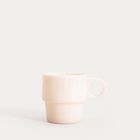 Homla, Pallora, szklanka, z uchem z mlecznego szkła beżowa, 0,25l