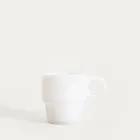 Homla, Pallora, szklanka, z uchem z mlecznego szkła biała, 0,25l