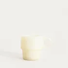 Homla, Pallora, szklanka, z uchem z mlecznego szkła żółta, 0,25l