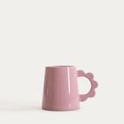 Homla, Pelma, kubek, fioletowy z uchem w kształcie kwiatka, 0,4l