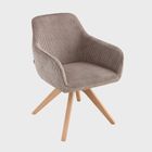 Homla, Pema, krzesło, sztruksowe brązowe, 56-60-82 cm