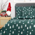 Homla, Pema, pościel, z mikrofibry w choinki zielona, 160-200 cm
