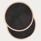 Homla, Plar, maty stołowe, czarne, zestaw, 38 cm, 2 szt.