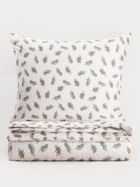 Homla, Ramoscelli, pościel, biała w świąteczny nadruk, 200-220 cm