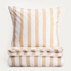 Homla, Rayas, pościel z mikrofibry, w biało beżowe pasy, 160-200 cm