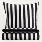 Homla, Rayas, pościel, z mikrofibry w czarno-białe pasy, 200-220 cm