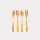 Homla, Regalia, zestaw widelczyków deserowych, złotych, 4 szt.