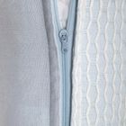 Homla, Riley, poszewka, bawełniana błękitna z dekoracyjnym przeszyciem geometrycznym, 45-45 cm