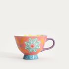 Homla, Shilla, kubek, ręcznie malowany z fioletowym uchem, 0,4l