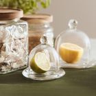 Homla, Simple, pojemnik, szklany z kloszem, 9-9 cm