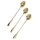 Homla, Stilo, zestaw łyżeczek latte, złotych, 3 szt.