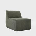 Homla, Svela, fotel modułowy, oliwkowy sztruksowy, 59,5-80-62 cm