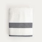 Homla, Tiva, ręcznik, z czarną kratką, 70-130 cm