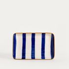 Homla, Torrit, talerz, w granatowe paski, 19-12 cm